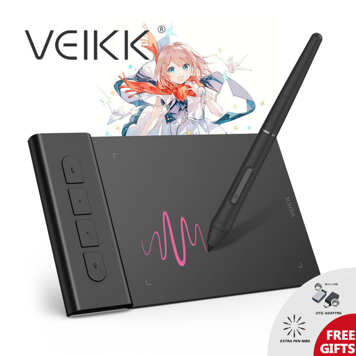 【Yurui】VEIKK Creator VK430 4x3 Ultra-thin Portable OSU! Tablet Digital Tablet Graphics Tablet with 8192 Levels Stylus and 4 Customized Express Keys