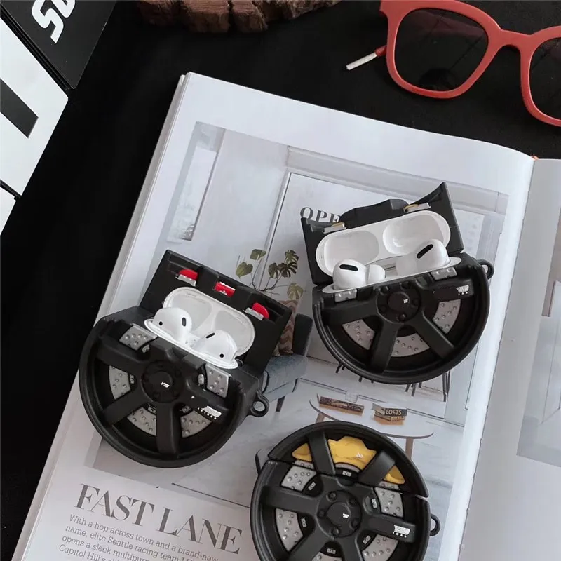 3D Fashion Car Brake Wheel Earphone Case for AirPods