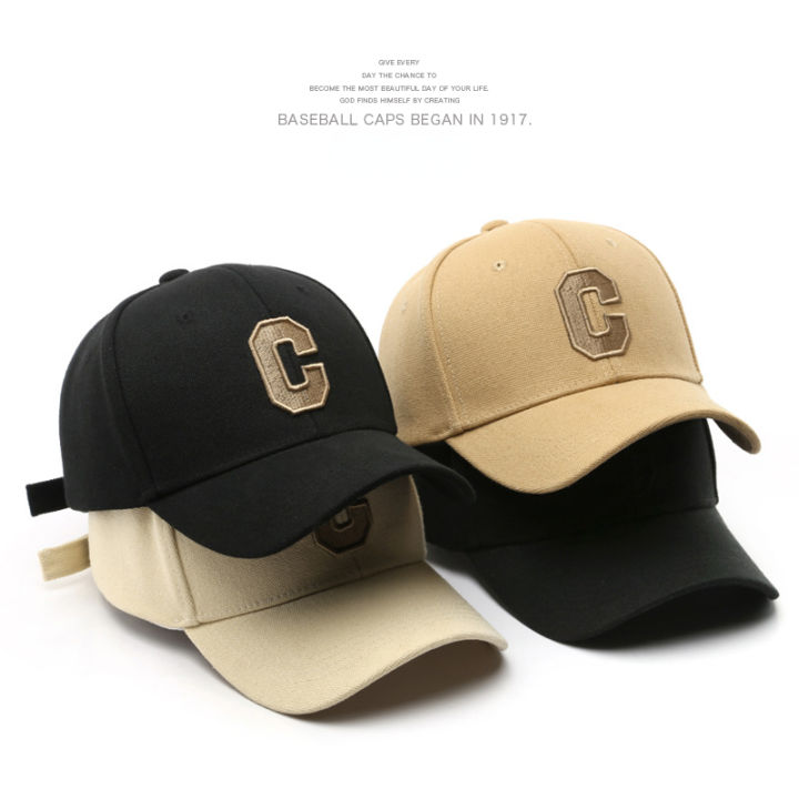 1pc Unisex Sunshade Breathable Adjustable Baseball Cap With Letter C Embroidery