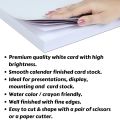 Premium Quality White Art Card With Bright White Finish 250 GSM A4 Size Pack of 10 Pcs.