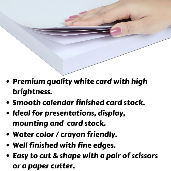 Premium%20Quality%20White%20Art%20Card%20With%20Bright%20White%20Finish%20250%20GSM%20A4%20Size%20Pack%20of%2010%20Pcs%20-%20Image%202