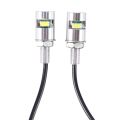 Car White LED SMD 12V License Plate Screw Bolt Light lamp w/ 55cm Cable. 