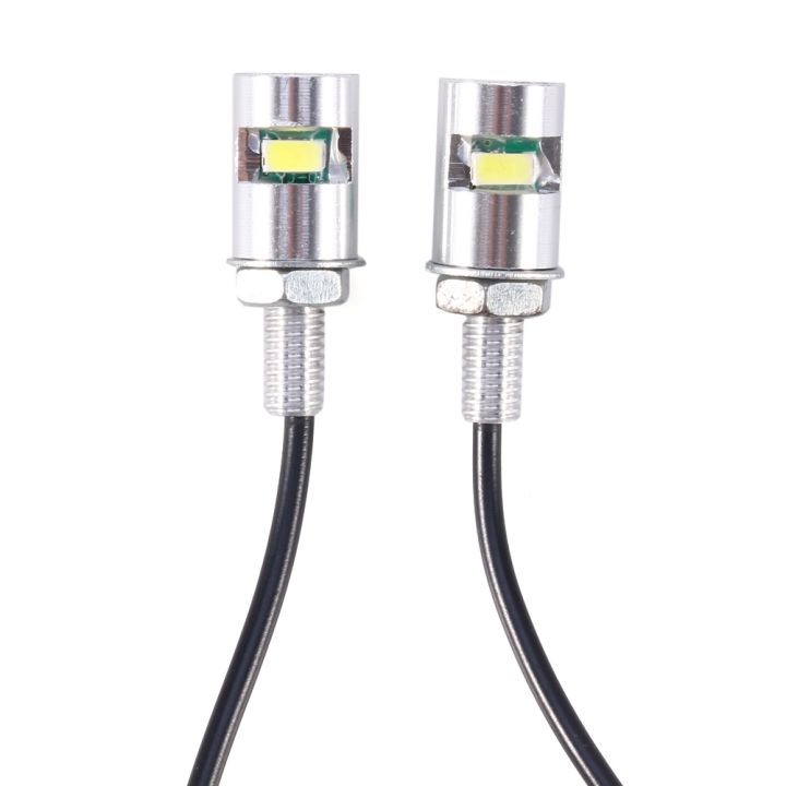 Car%20White%20LED%20SMD%2012V%20License%20Plate%20Screw%20Bolt%20Light%20lamp%20w/%2055cm%20Cable%20-%20Image%205