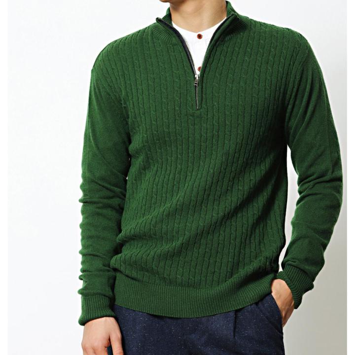 Men's Fashionable Hign Neck Zipper Jumper. - Sweater For Men