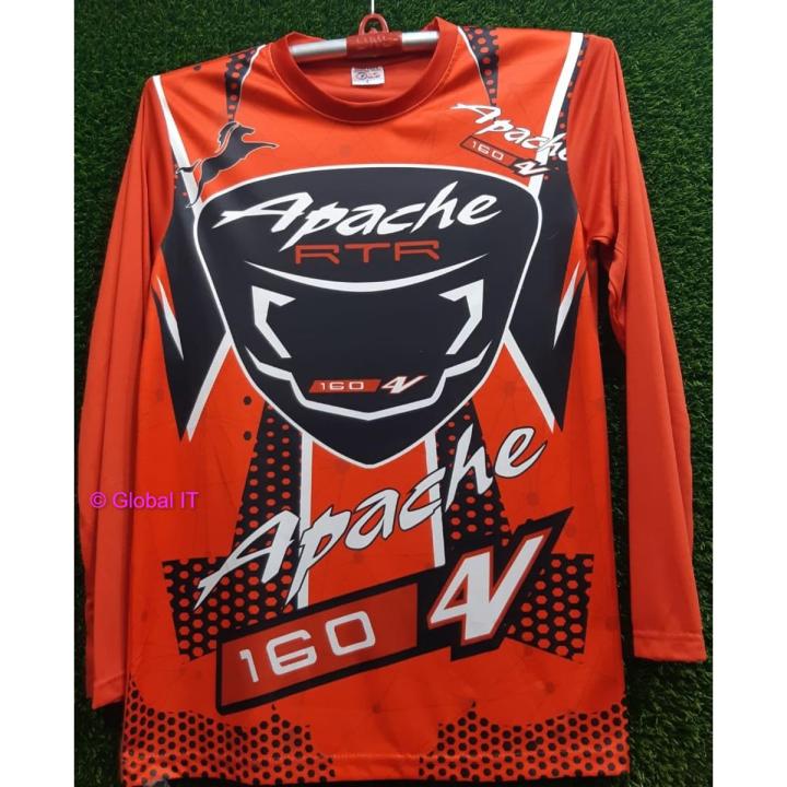 Apache Racing Jacket Apache Biker Jersey (Full Sleeve)- Red | Daraz.com.bd