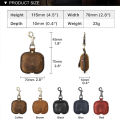 Luxury Leather Button Earphone Case for AirPods Pro | Waterproof Magnetic PU Protective Cover with Hook. 