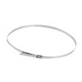10Pcs 17.7" Stainless Steel Locking Cable Ties For Exhaust Pipe Header Wrap Tape Silver. 