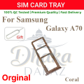 For Samsung Galaxy A70 Sim Tray Micro SD Card Slot with Sim Ejector Pin Replacement Part. 