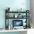 Table Organizer H28*L30 Inches Iron Lateral Filing Display Shelves Book Shelf Shelf Standing Table Top Space Saving Premium Solution.