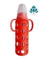 Baby Love Glass Feeding Bottle With Plastic Cover -240ml.