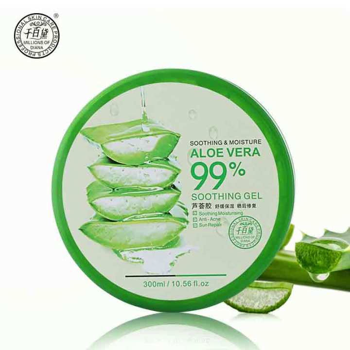 Original New Soothing Moisture Aloe Vera Gel 99 Percent (300ml) - Made in Korea