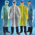 The disposable raincoat Thickening of outdoor transparent disposable rainwear. 