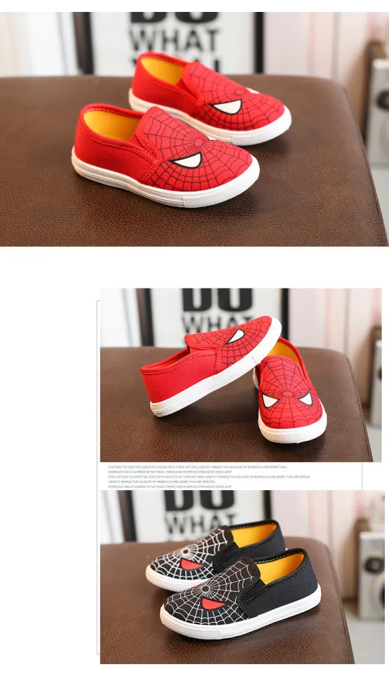 Disney Marvel Spider Man shoes children denim canvas shoes boys shoes low to help a pedal lazy parent child shoes casual shoes Daraz .bd