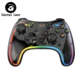 Wireless Transparent RGB Video Gamepads Game Controller Joystick STK-7039RG Compatible For Switch Pro Windows 7/8/10 And PC Steam. 