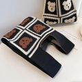 Korean Knot Wrist Bag Small Bear Knitted Bag Women's Handbag Fashion Simple Tote Bag Purses Ladies Clutch Woven Shopping Bag. 