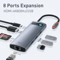Baseus USB C HUB 8 in 1 Type C to HDMI-compat Type C HUB Dock for  USB C Splitter. 