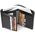 DEABOLAR Men Wallet Retro Casual Short Multi-card Holder Driver License Case.
