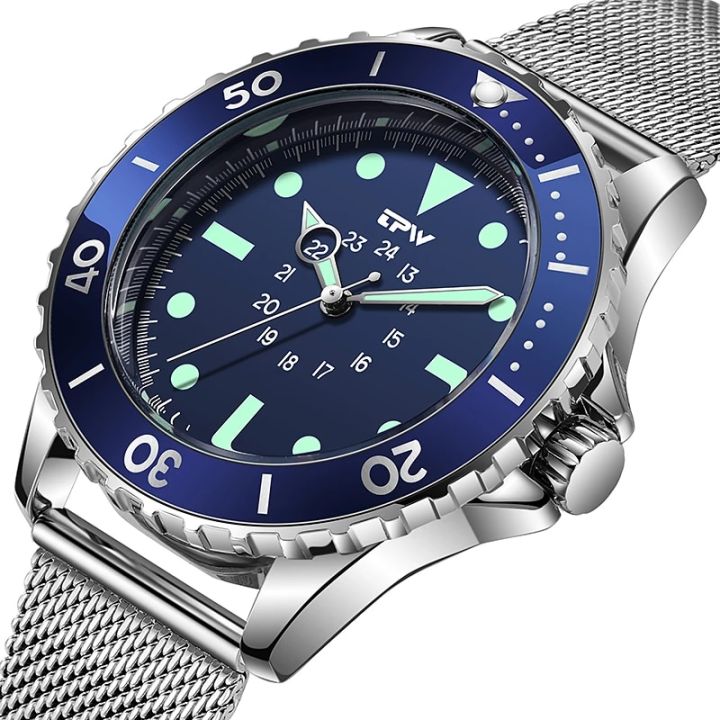 Diver%20Style%20Field%20Watch%2040mm%20Case%2024%20Hours%20Dial%20Rotating%20Bezel%20Fabric%20Strap%20-%20Image%202