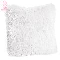 Cushion Cover Fluffy Widely Applied Square Shaped Decorative Plush Sofa Pillowcases for Couch. 