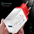 Quick Charge 3.0 Fast USB Charger For OPPO Reno 10x Zoom 5G K3 A9 A9x A1k Realme X2 X Lite 5 3 2 Pro C2 C1 QC 3.0 Phone Charger. 