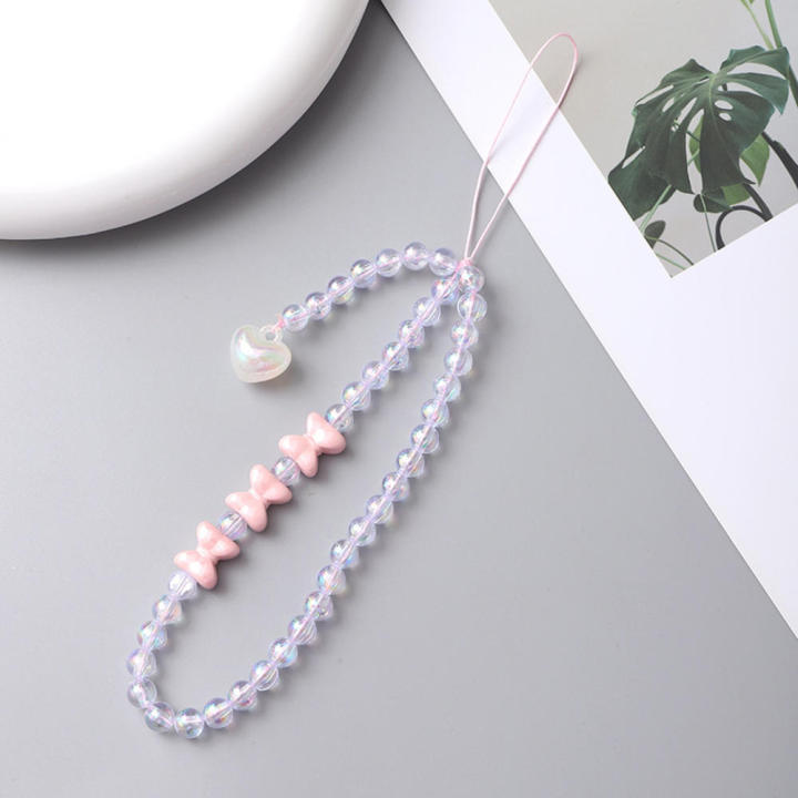 Bow%20beaded%20keychain%20Fashionable%20Acrylic%20Korean%20version%20case%20hanger%20New%20Smiling%20face%20Korean%20strap%20for%20decoration%20accessories%20Gift%20for%20friends%20Suitable%20for%20all%20ages%20Daily%20-%20Image%202