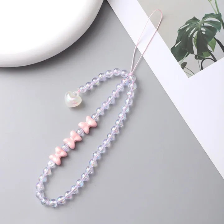 Bow%20beaded%20keychain%20Fashionable%20Acrylic%20Korean%20version%20case%20hanger%20New%20Smiling%20face%20Korean%20strap%20for%20decoration%20accessories%20Gift%20for%20friends%20Suitable%20for%20all%20ages%20Daily%20-%20Image%202