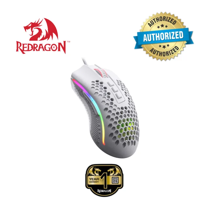 Redragon%20M808%20Storm%20Lightweight%20RGB%20Gaming%20Mouse,%2085g%20Ultralight%20Honeycomb%20Shell%20-%2012,400%20DPI%20Optical%20Sensor%20-%207%20Programmable%20Buttons%20-%20Precise%20Registration%20-%20Super-Lite%20Cable%20-%20White%20-%20Image%202