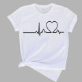LOVE HEART BEAT Special New Design Summer & Casual White Short / Half sleeves Export Quality Best selling T shirt For Men.