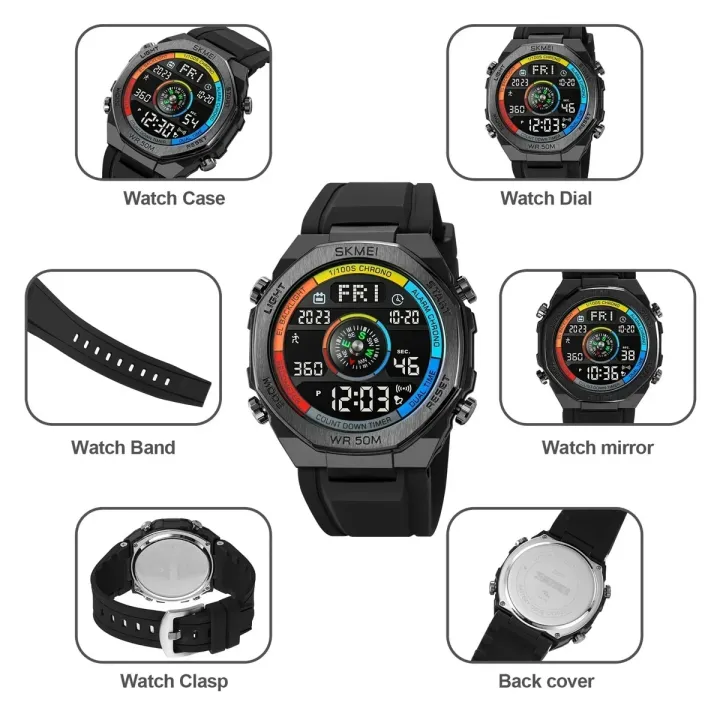 SKMEI%202209%20Multifunctional%20Waterproof%20LED%20Watch%20Sports%20Electronic%20Watch%20Men's%20Outdoor%20Sports%20Compass%20Electronic%20Watch%20-%20Image%205