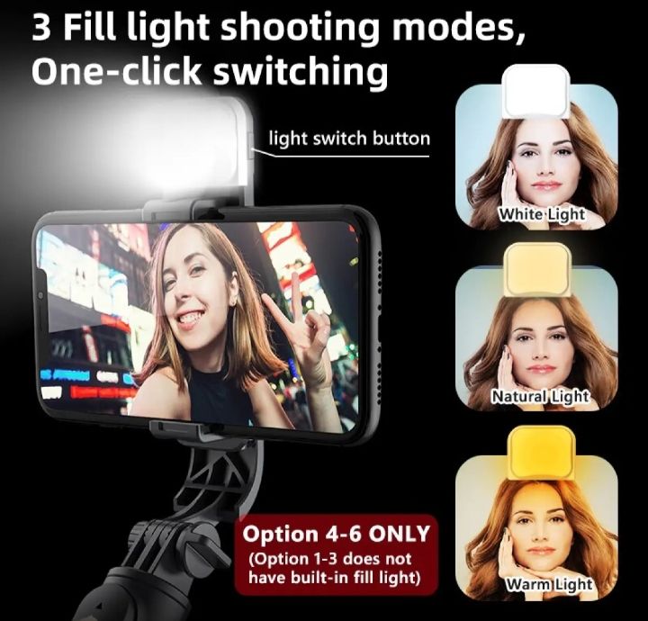 Q07%20Selfie%20Stick%20Foldable%20Mini%20Tripod%20with%20Fill%20Light%20Bluetooth%20Remote%20Shutter%20Retractable%20Rod%20for%20Phone%20(100cm)%20-%20Image%206