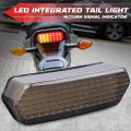 LI LED Integrated Tail Light Multi-functional Brake Light Driving Light Left And Right Turn Signals Indicator Light Compatible For MSX/Grom 125, CTX 700 N, CBR 650 F. 