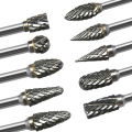 3mm Shank Drawing Tungsten Carbide Milling Cutter Rotary Tool Burr Diamond Cutter Rotary For Dremel Metal Wood Electric Grinding.