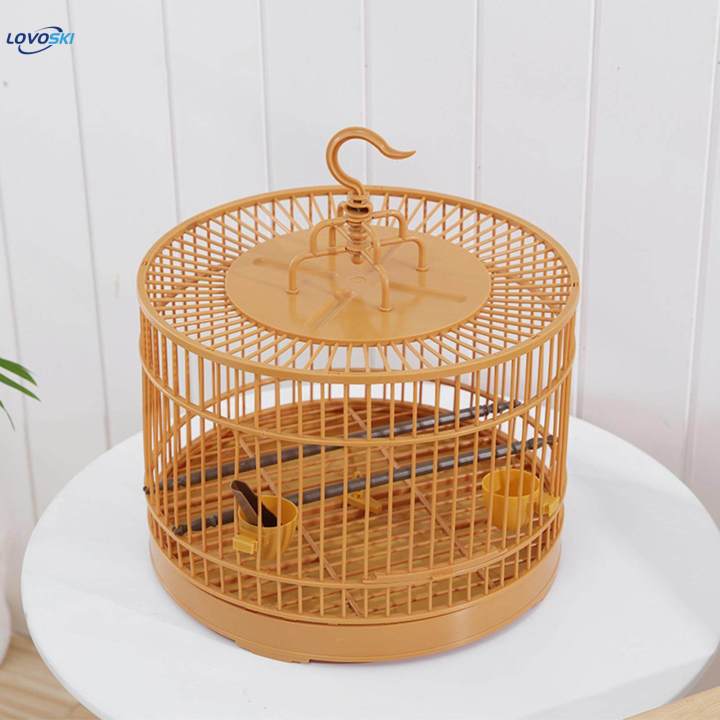 Bird Cage Round Lightweight Parrot Stand Cage for Parakeet Cockatiel Finches
