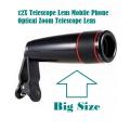 12X Zoom Lens for Mobile Phone - Black.