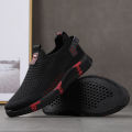 Cross-border wholesale sneakers trendy men's shoes autumn new running shoes athleisure shoes men's flying weaving shoes trendy shoes men.