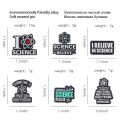 Science Enamel Pin Metal Badge Brooch I Love Cartoon Believe Quote Jewelry Gift Backpack Hat Punk Friends Accessories.