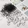 120Pcs S-Shaped Hook Small S-Shaped Hook Metal for MINI Decorative Hook for Crafts (Black). 