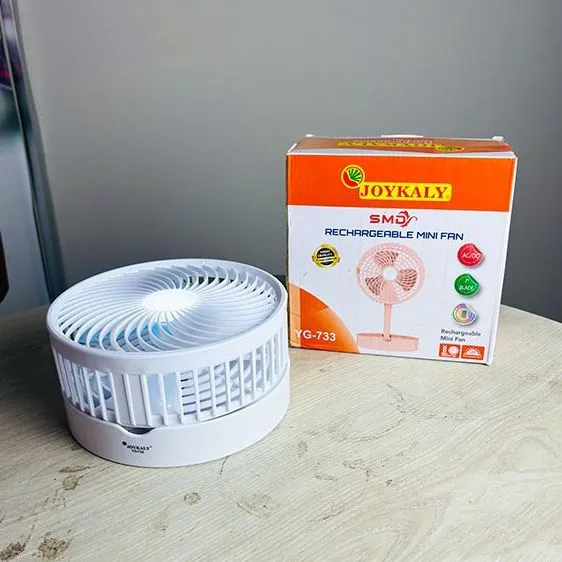 JOYKALY%20YG-733%20AC/DC%20Rechargeable%202400mAh%20Lithium%20Battery%20Strong%20Wind%20Foldable%20Desk%20Fan%20With%20Lamp%20-%20Image%202