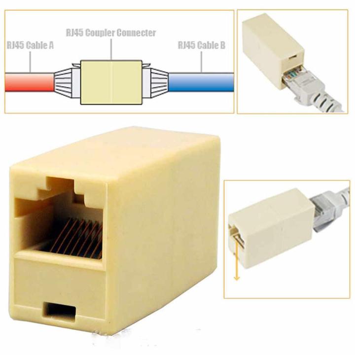 Cat5 RJ45 Coupler Jointer Network Cable Extender Adapter Connector for Ethernet Cable Female to Female