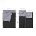 Outdoor Double Sleeping Bag 2 Person Portable Warm Bag for Adults Mountaineering Black. 