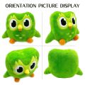 【Abandon】Lovely Green Duolingo Owl Plush Toy Duo Plushie of Duo The Owl Cartoon Anime Owl Doll Soft Stuffed Animal Children Birthday Gift.