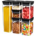 6 Piece Airtight Food Storage Container Set, BPA Free Kitchen Pantry Organization Canisters, One-Handed Kitchen Storage Containe.