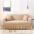 Cream  Color Turkey stretchable Fabrics Sofa Cover For Regular Size Sofa. 