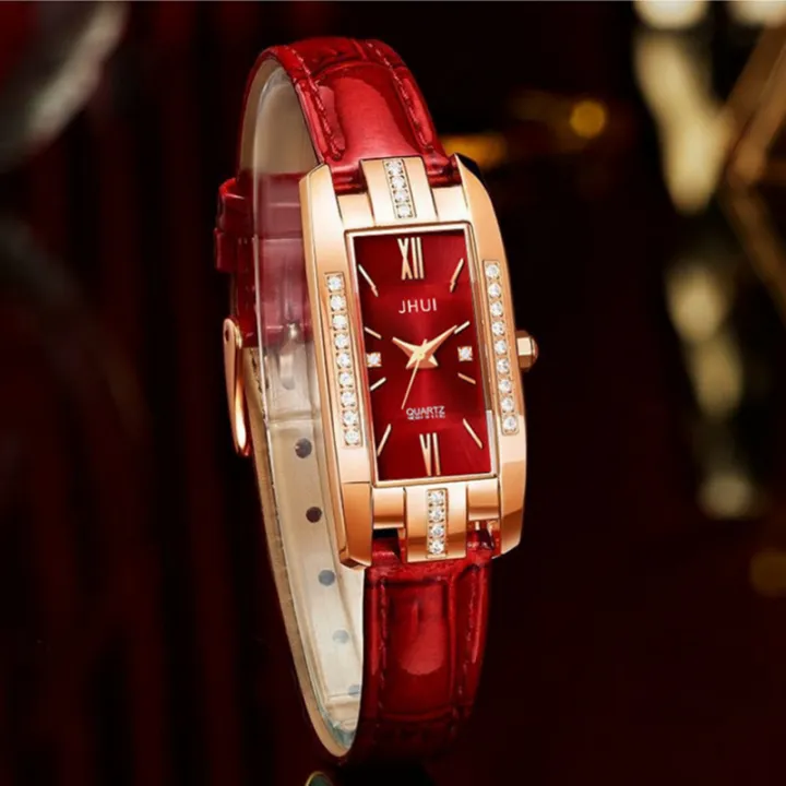 High%20Quality%20Square%20Green/Red%20Belt%20Watch%20For%20Women%20-%20Image%202