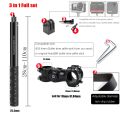 Motorcycle Bicycle Invisible Handlebar Mount Bracket Monopod for GoPro Max Hero 9 Insta360 X2 Sony Camera Moto Bike Accessories. 