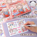 Tirado Abu Material Book DIY Cartoon Girl and Paper Handheld Account Sticker Cute Set.