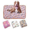 Pet Soft Warm Blanket Winter Coral Plush Paw Print Blanket Cat And Dog Mattress Medium Small Dogs Cats Coral Fleece Pet Supplies.