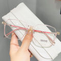 【3C VictoryEagle】Women Men Ultralight Glasses New Large Square Frame Transparent Girls Reading Eyeglasses.