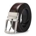 Men's Leather Belt Reversible Buckle Luxury Brand Male Waist Cowskin Belts For Jeans Rotated Designer Accessories High Quality.