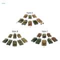 8x 1:72 Scale Tank Model Kits 4D for Educational Toy Children Boys Display. 